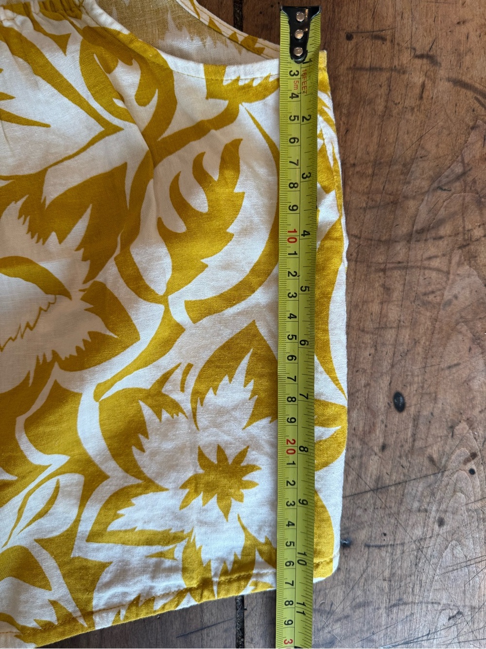 Madewell Mustard and White Floral skirt size xl and tank size small - Picture 6 of 17